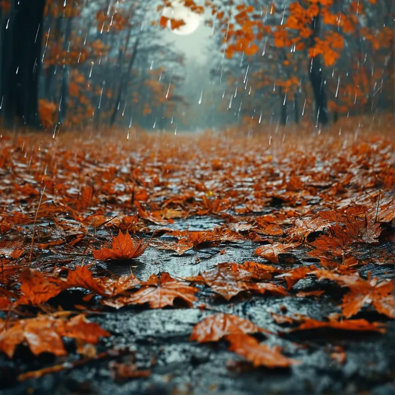 Autumn Rainfall Scene