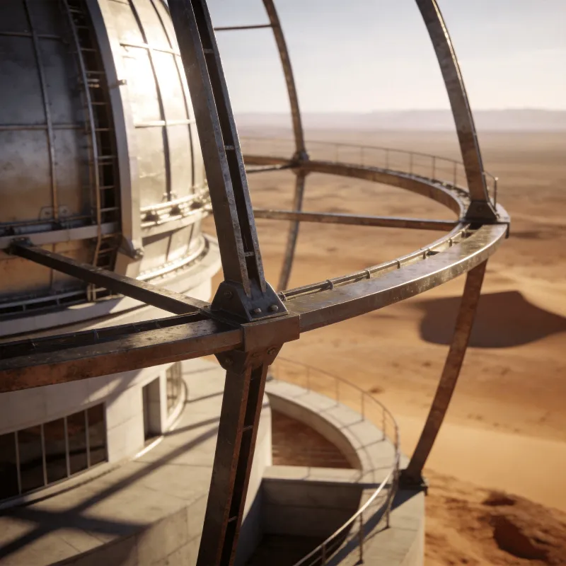 Observatory with Steel Frame — Desert Plain