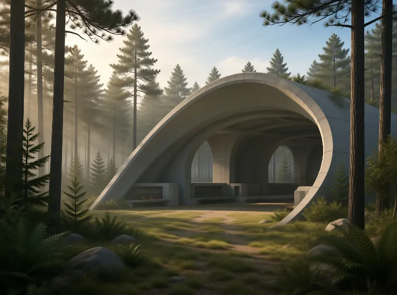Modern Forest Arch Shelter