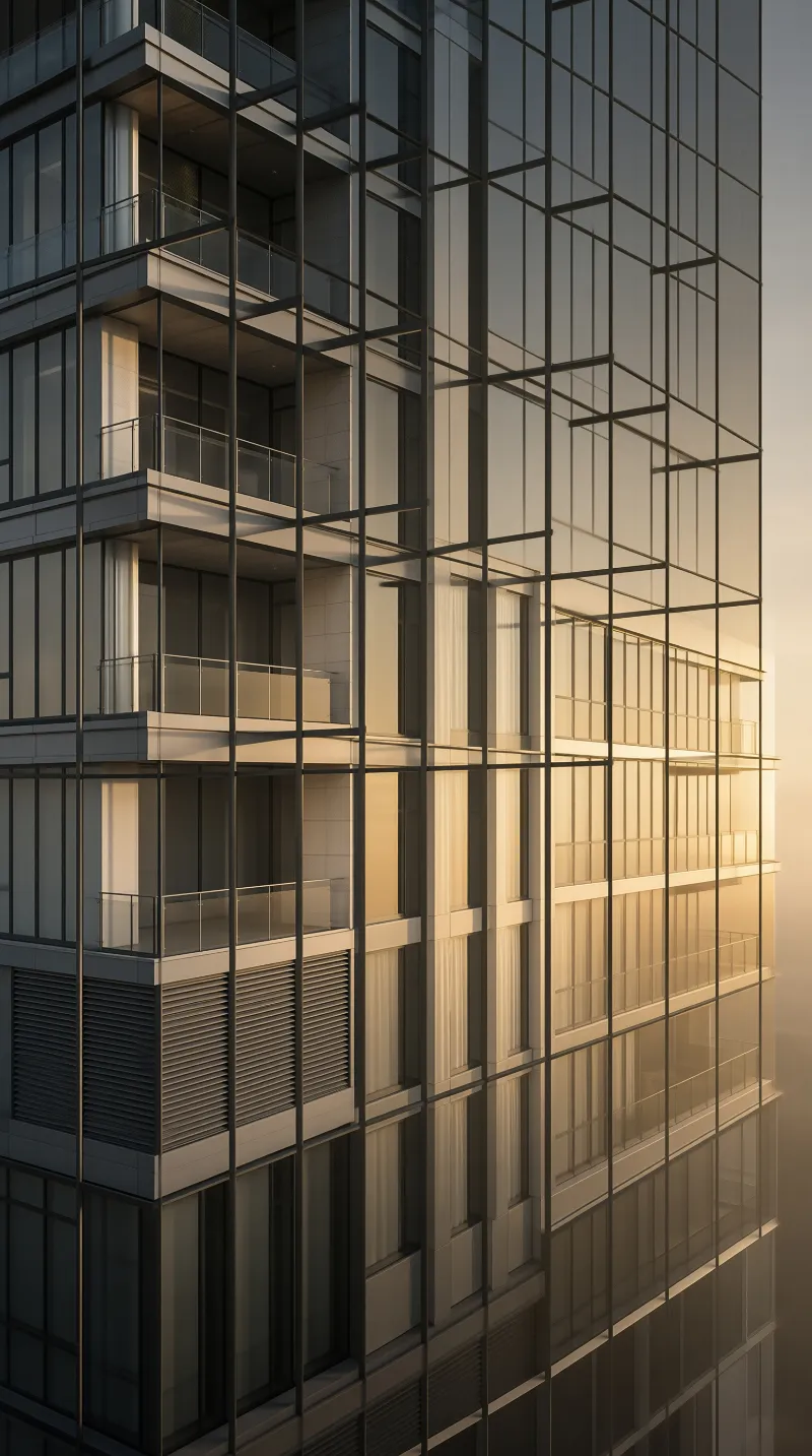 Modern High-Rise Building Facade