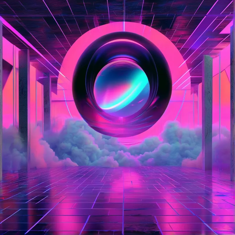 Futuristic Neon Portal