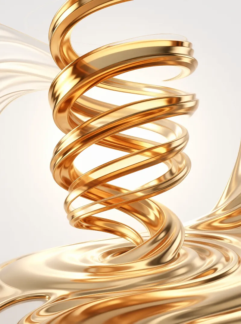 Golden Liquid Spiral