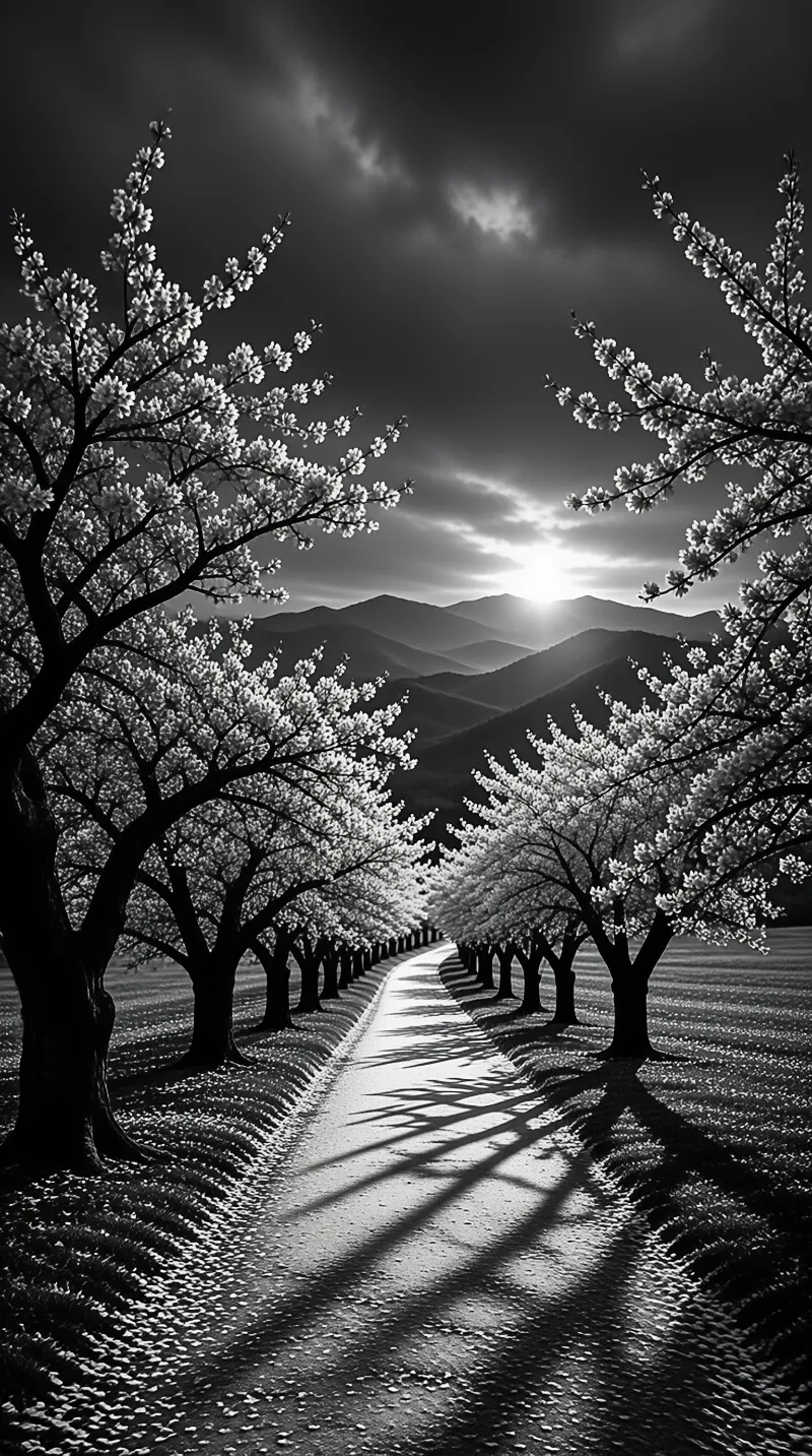 Monochrome Path to Sun