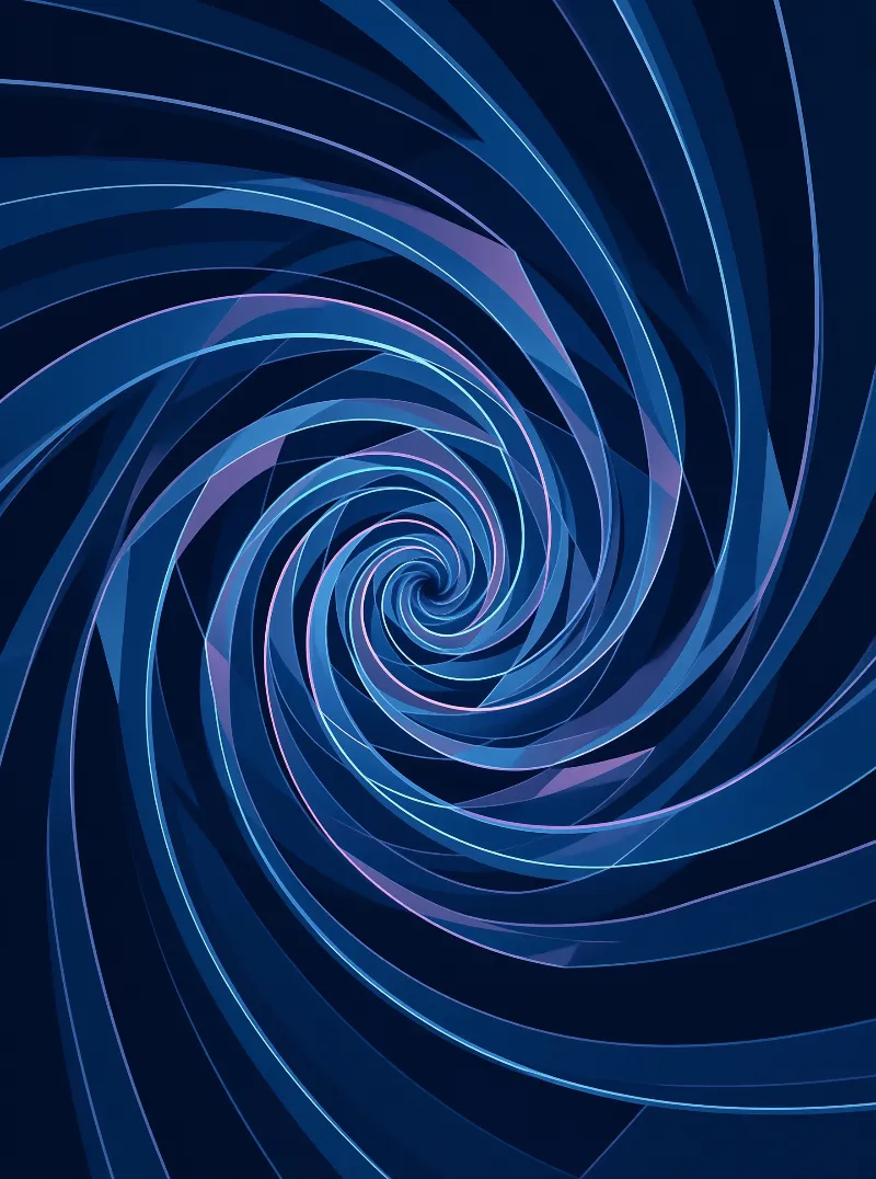 Abstract Blue Spiral Vortex