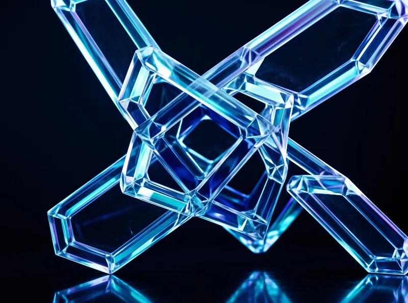 Interlocking Blue Glass Bars