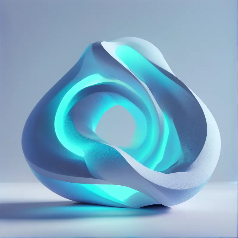 Abstract Blue Sculpture