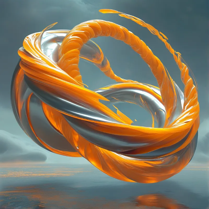 Abstract Orange Swirl