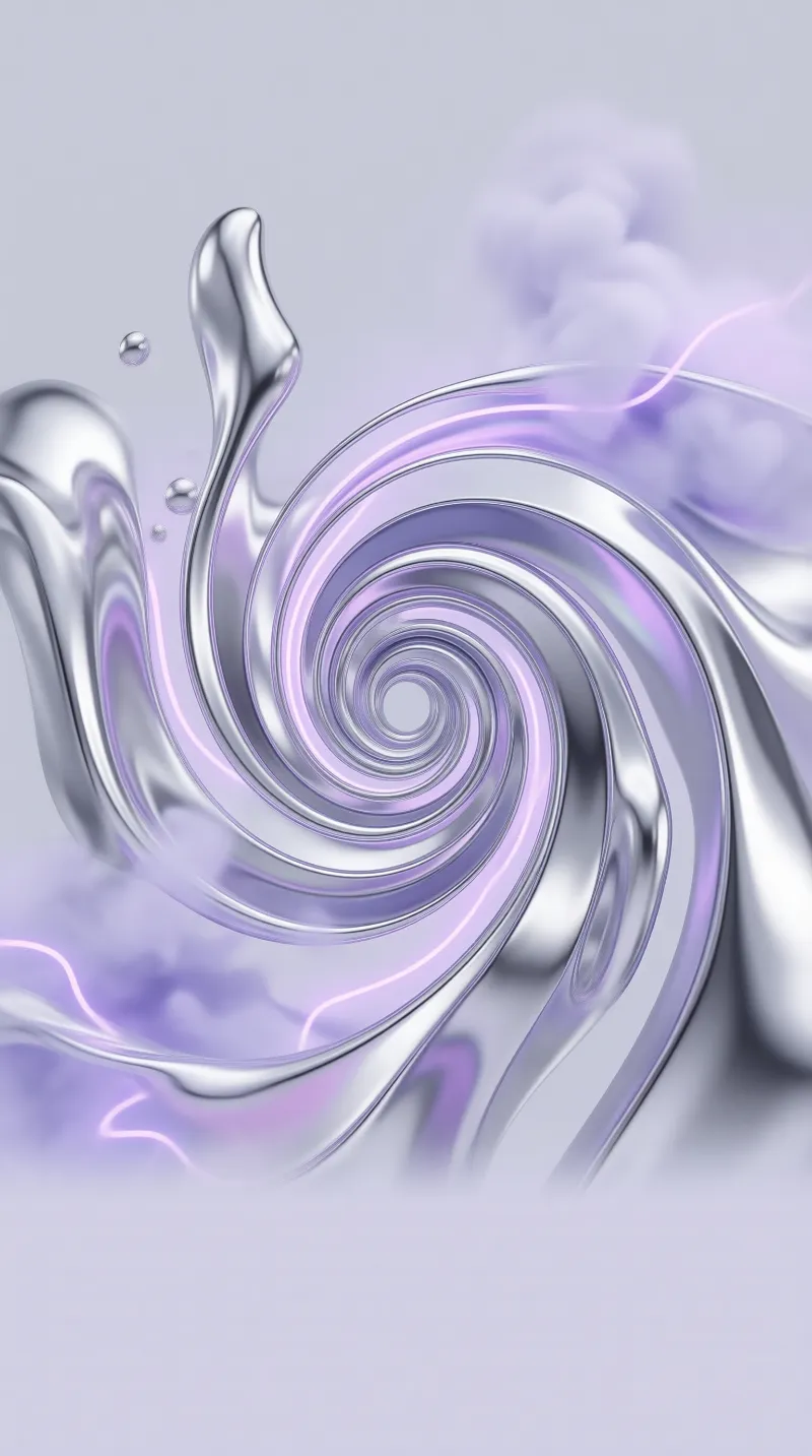 Abstract Metallic Spiral Art