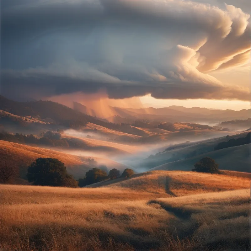 Golden Hills at Sunset