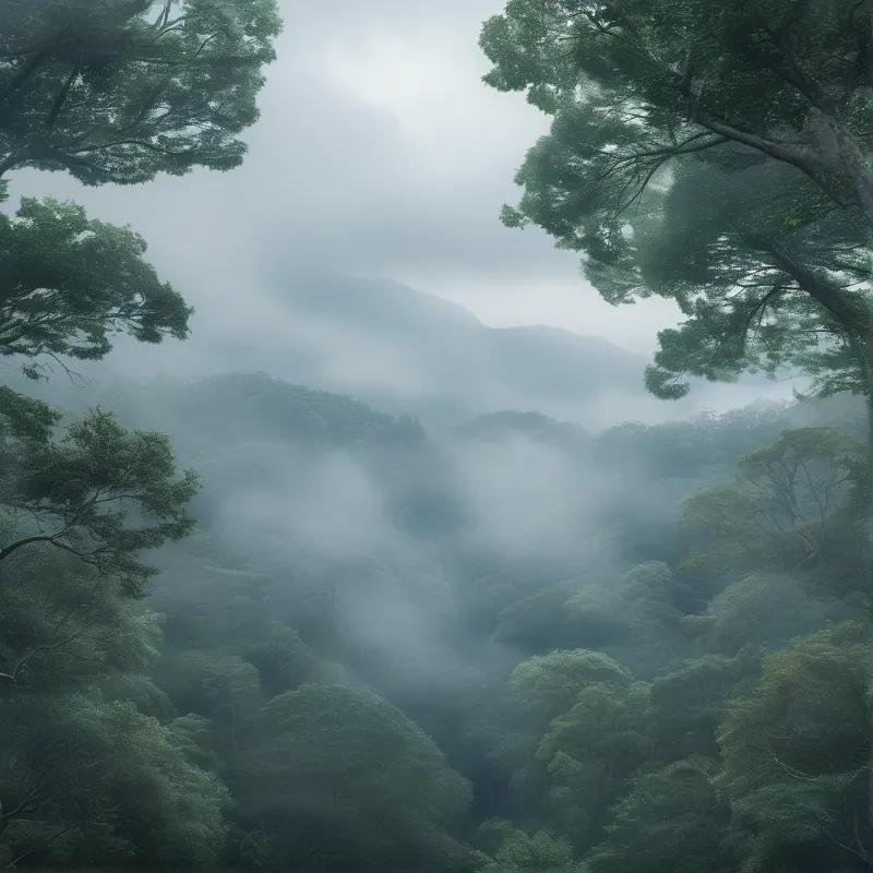 Misty Forest Landscape