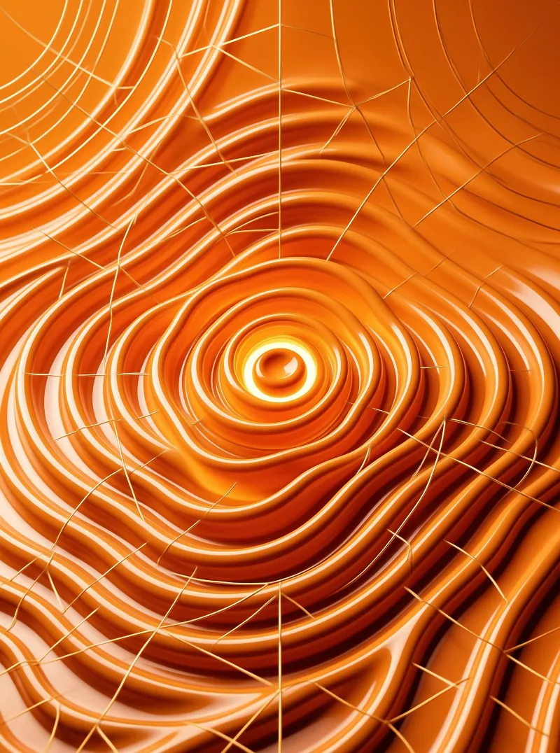 Glossy Orange Swirling Vortex