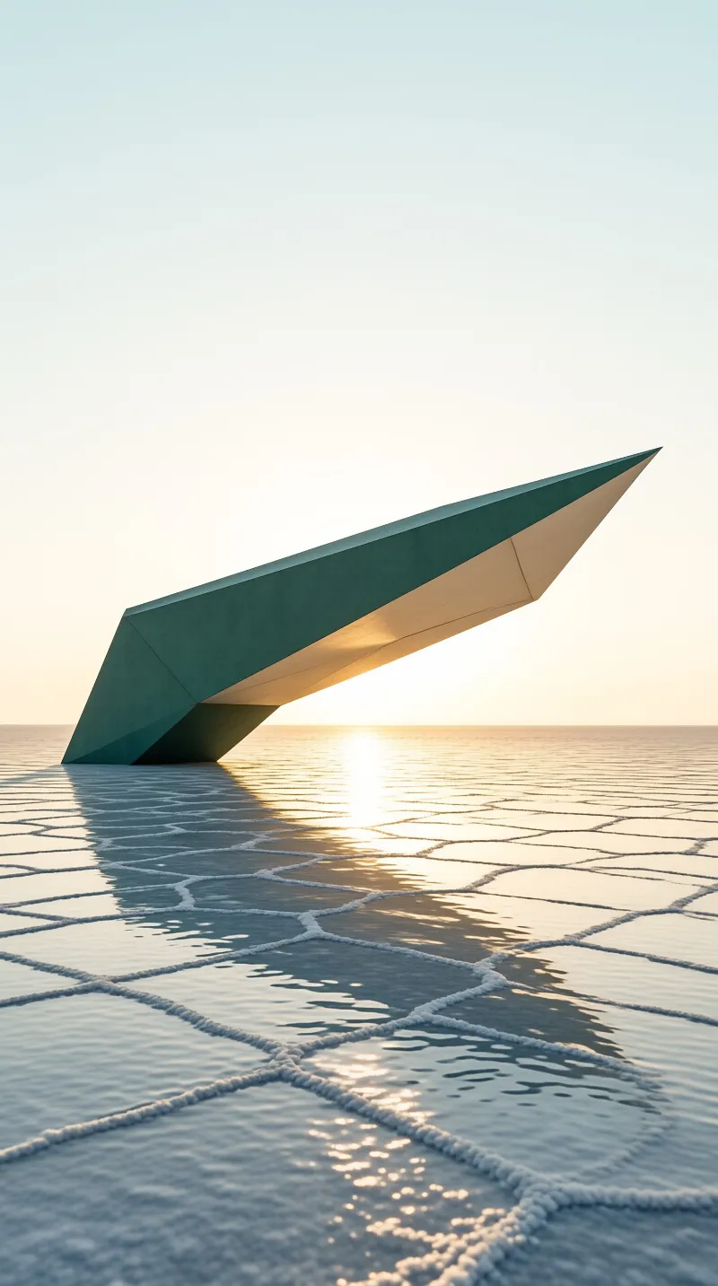 Concrete Wedge — Minimal Sculpture Study