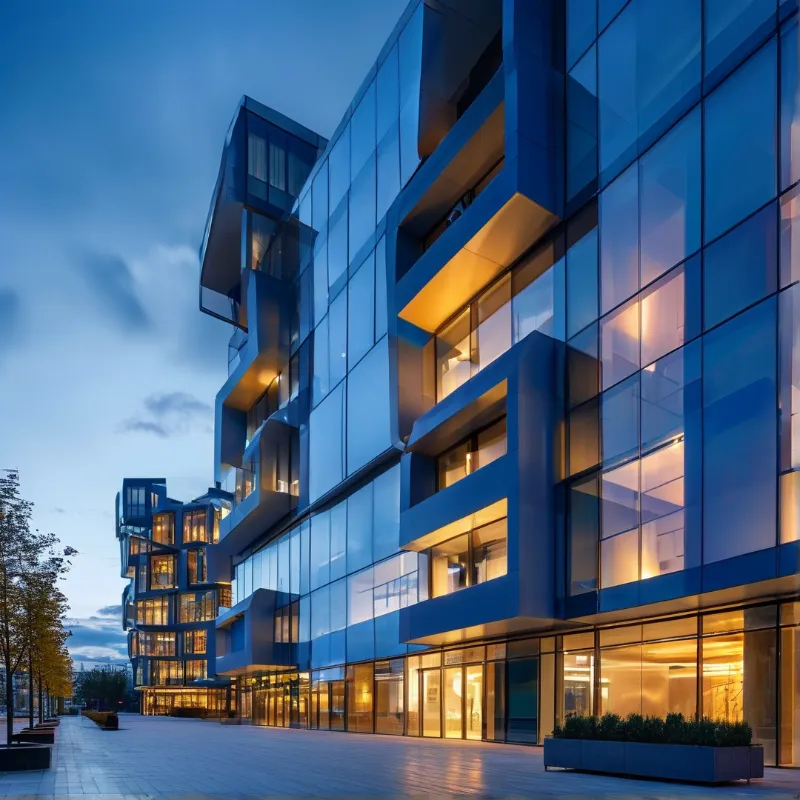Modern Building at Twilight