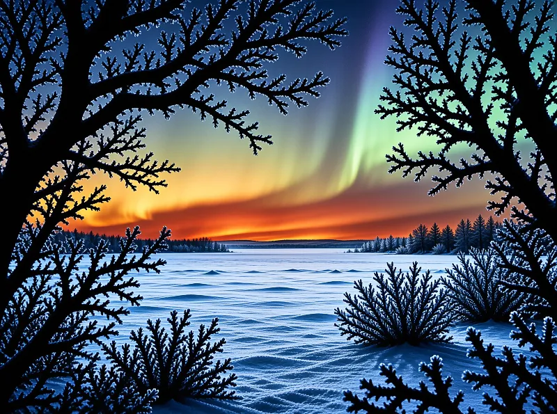 Winter Aurora Borealis
