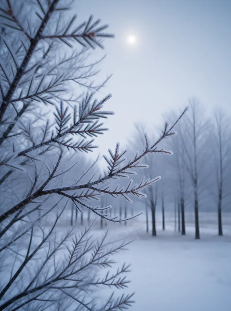 Frozen Winter Branches