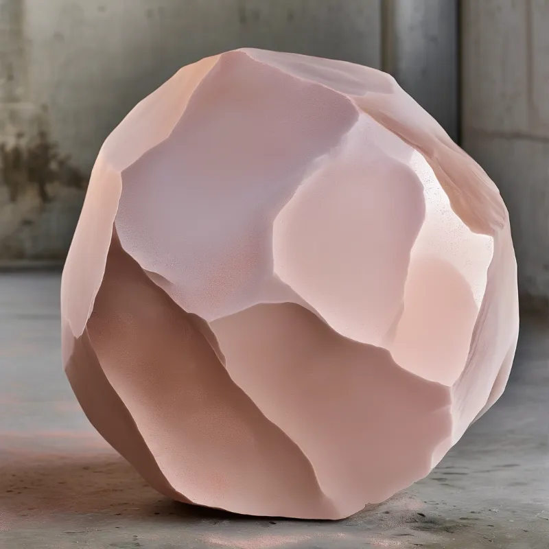Pink Stone Sculpture