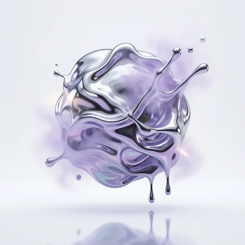 Metallic Purple Liquid Shape