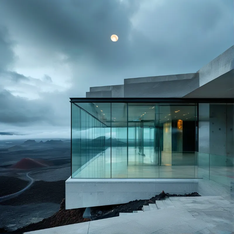 Modern Cliffside Glass House