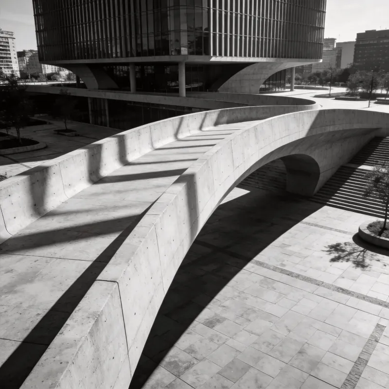 Bridge in Urban plaza