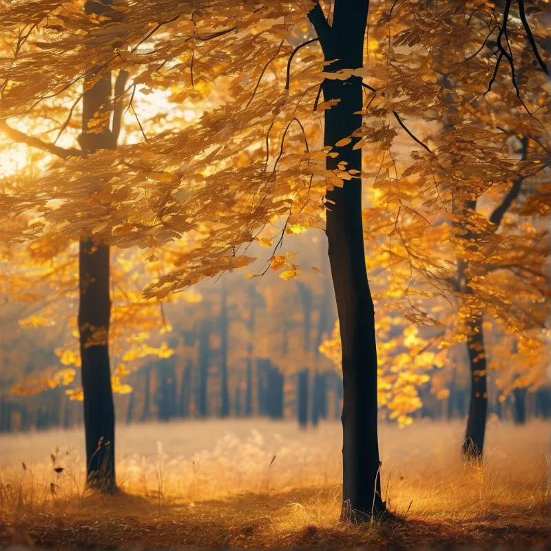 Golden Autumn Forest