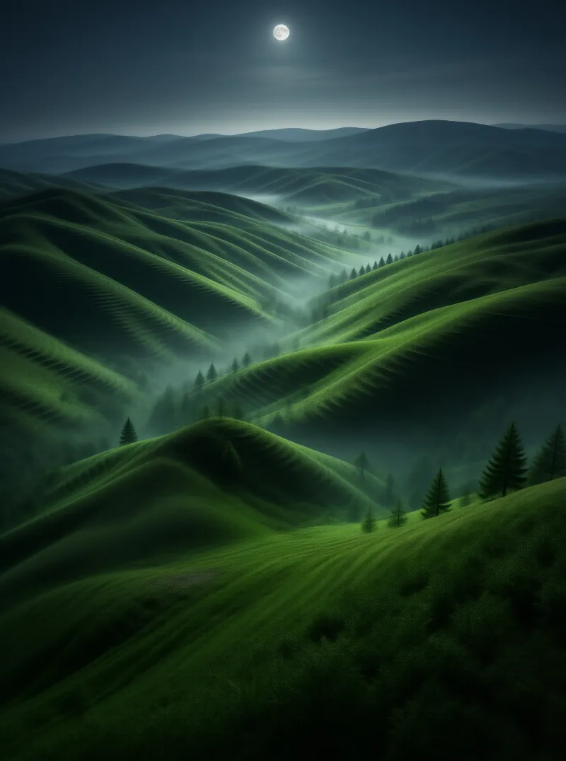 Moonlit Verdant Valley