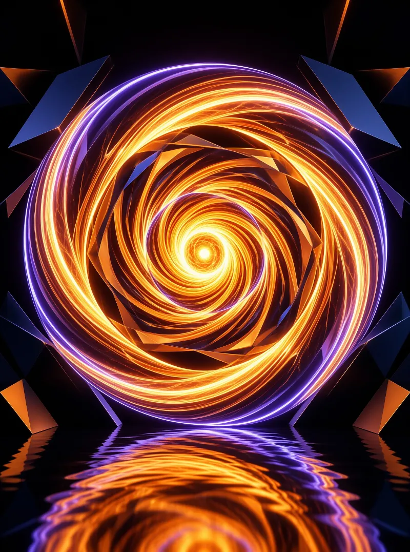 Plasma Spiral — Neon Vortex Study