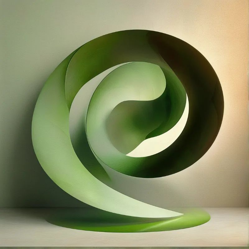 Abstract Green Sculpture