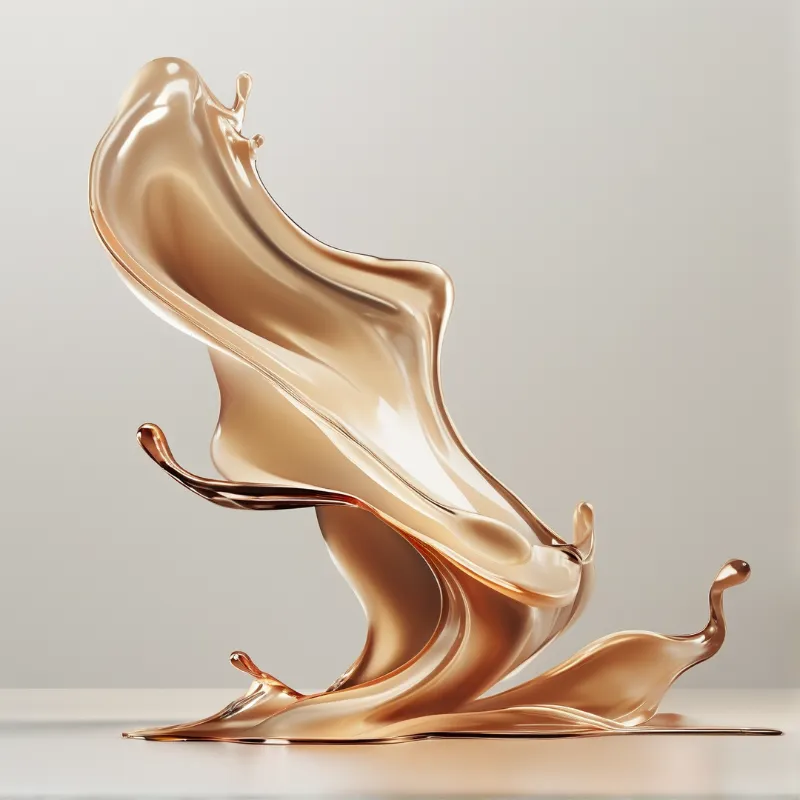 Golden Liquid Splash