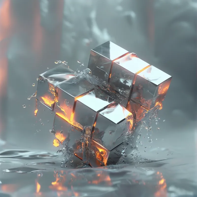 Rubik's Cube with Fire Inside