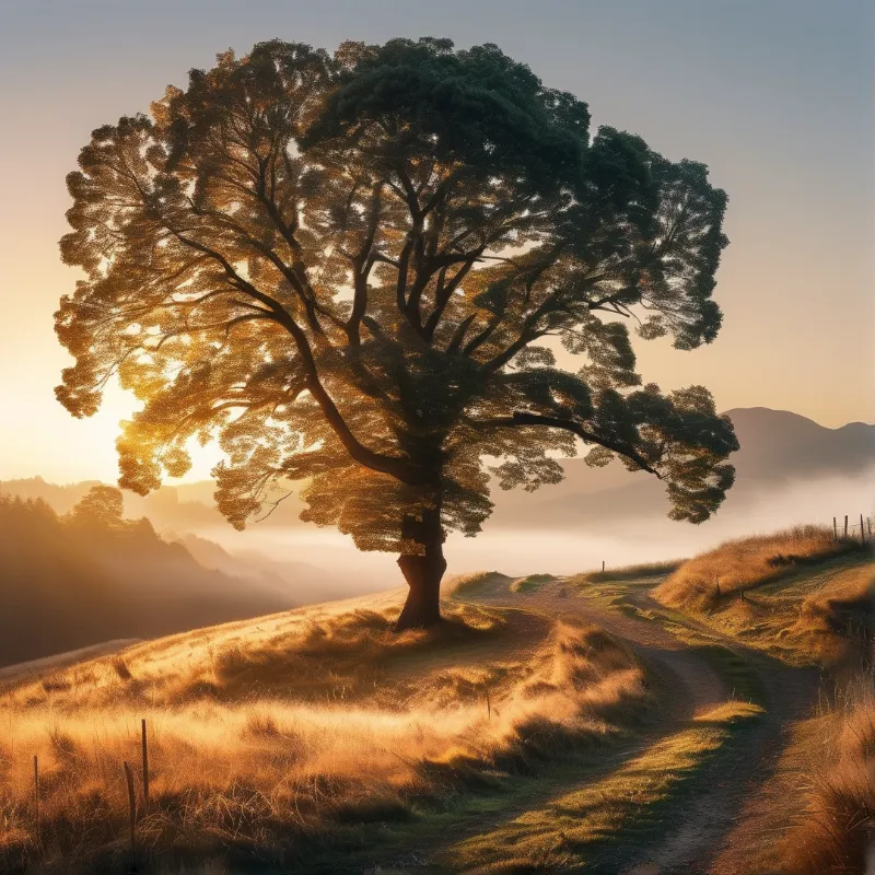 Lone Tree at Sunrise