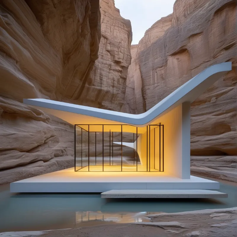 Modern Pavilion in Canyon