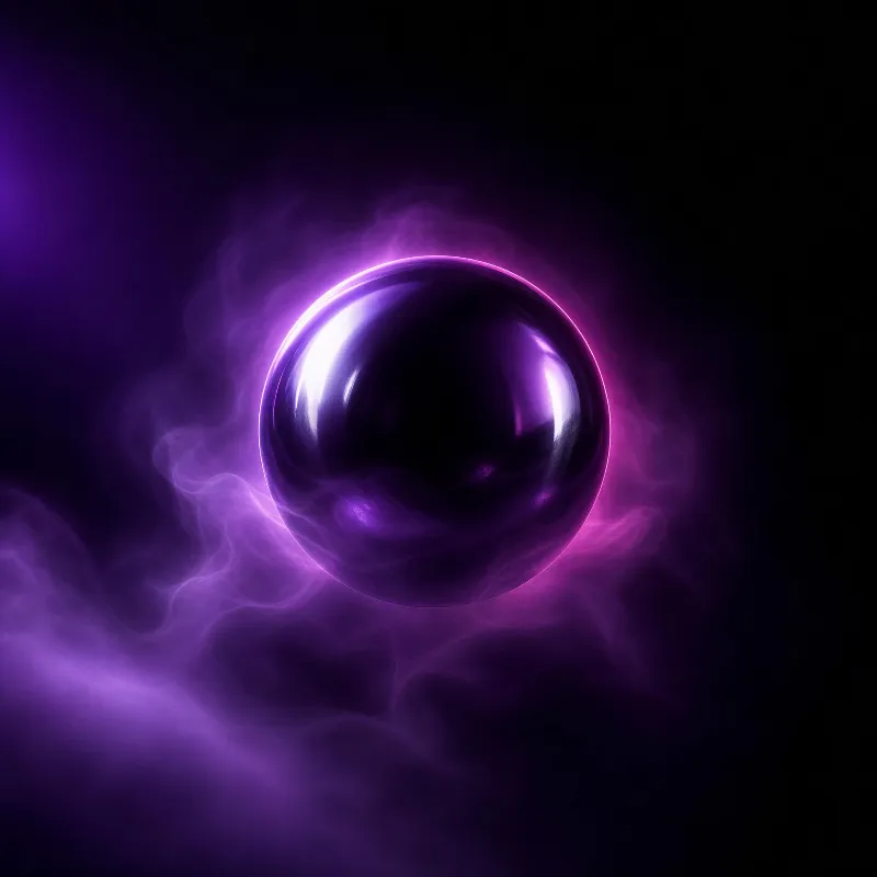 Glowing Purple Energy Sphere