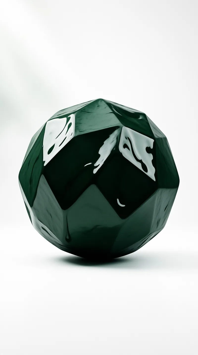 Glossy Green Polyhedron