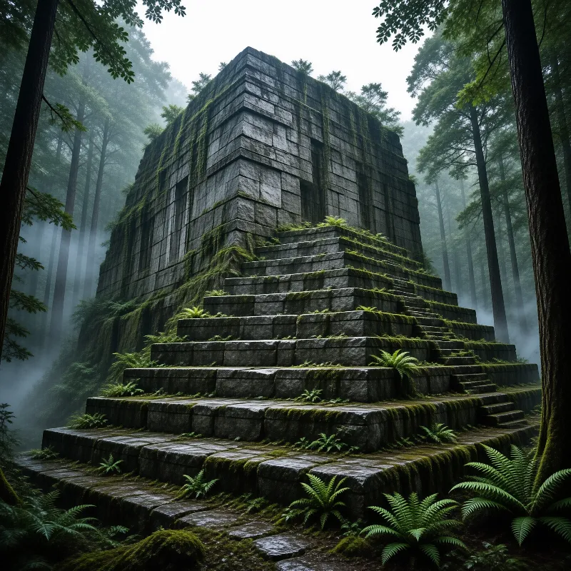 Mossy Ancient Stone Temple