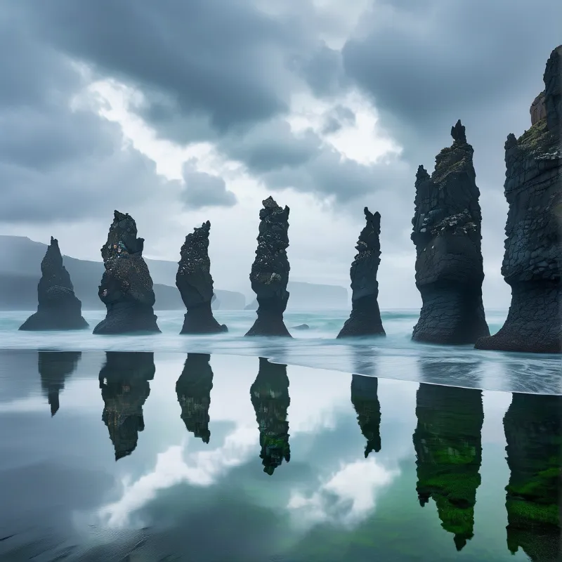 Basalt Sea Stack Landscape