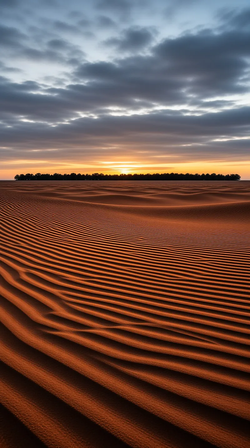 Sunset over Sand Dunes