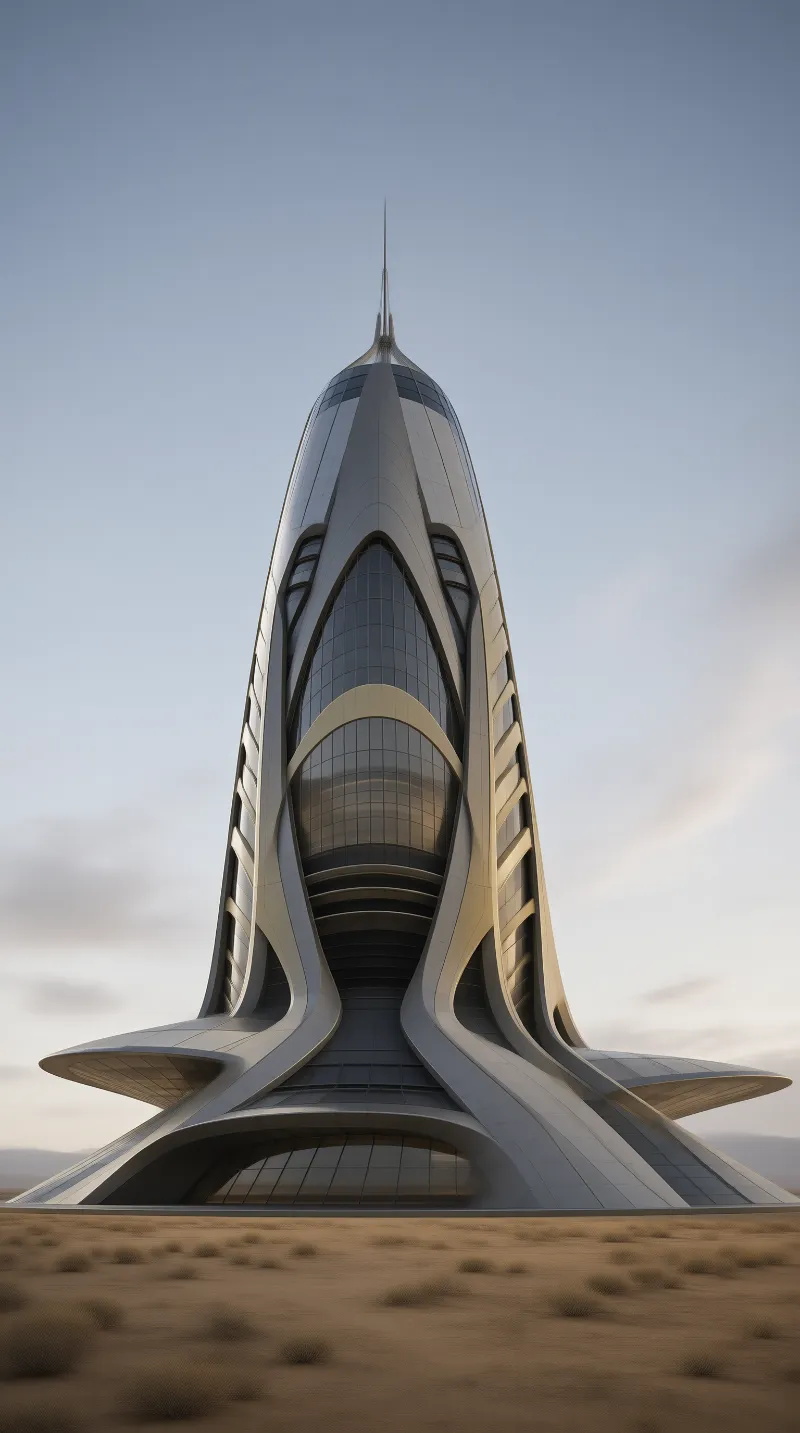 Futuristic Rocket Tower