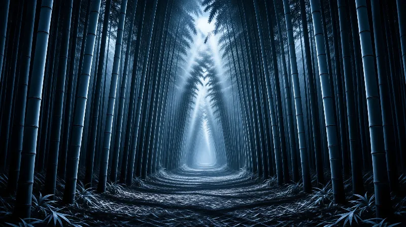 Misty Bamboo Path