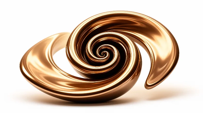 Golden Metallic Spiral