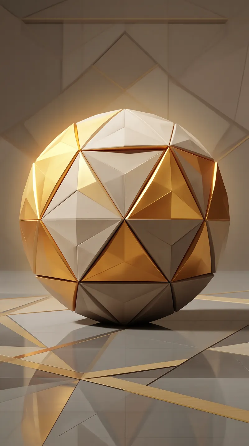 Geometric Gold Sphere