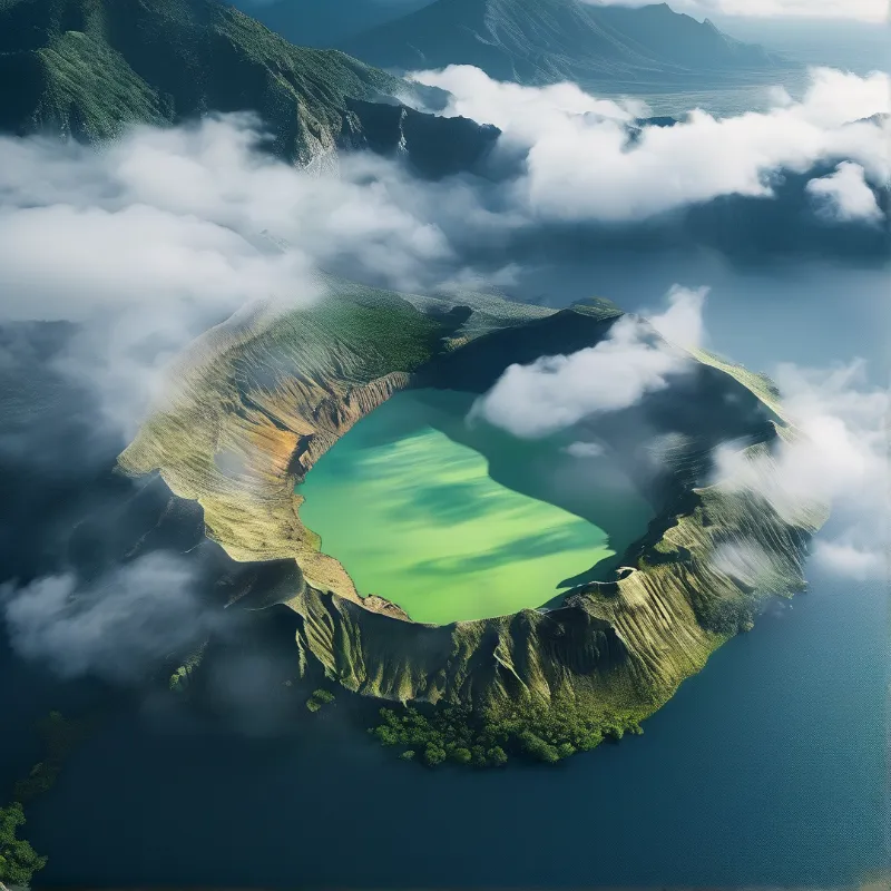 Crater Lake in Clouds