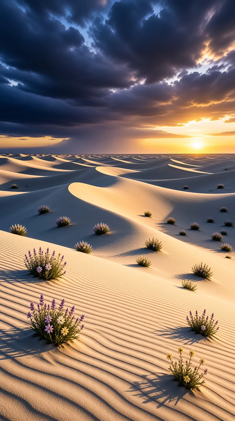 Desert Bloom at Sunset