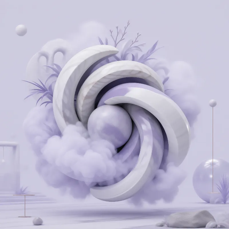 Surreal Lavender Sculpture
