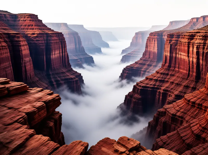 Misty Red Rock Canyon