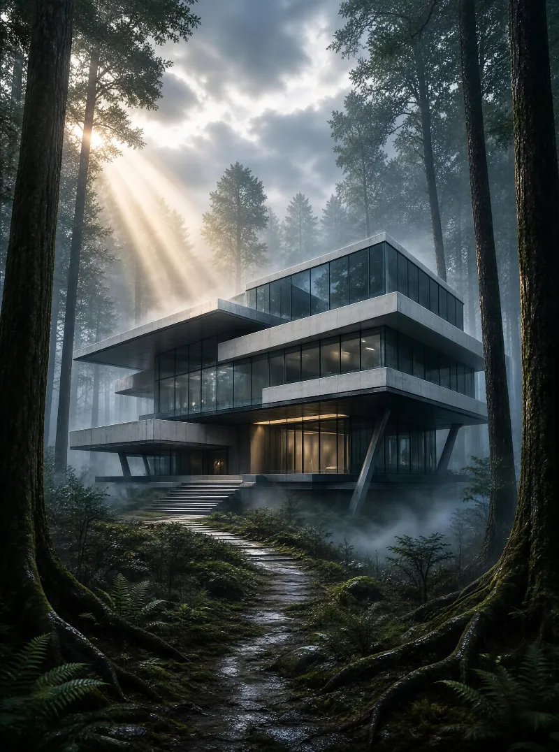 Modern House in Forest