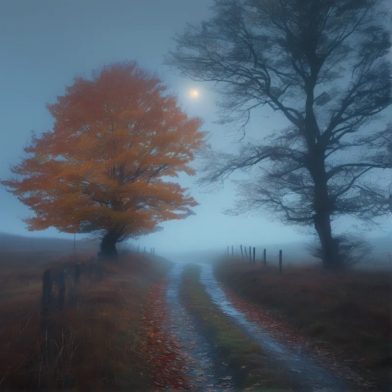 Misty Autumn Path