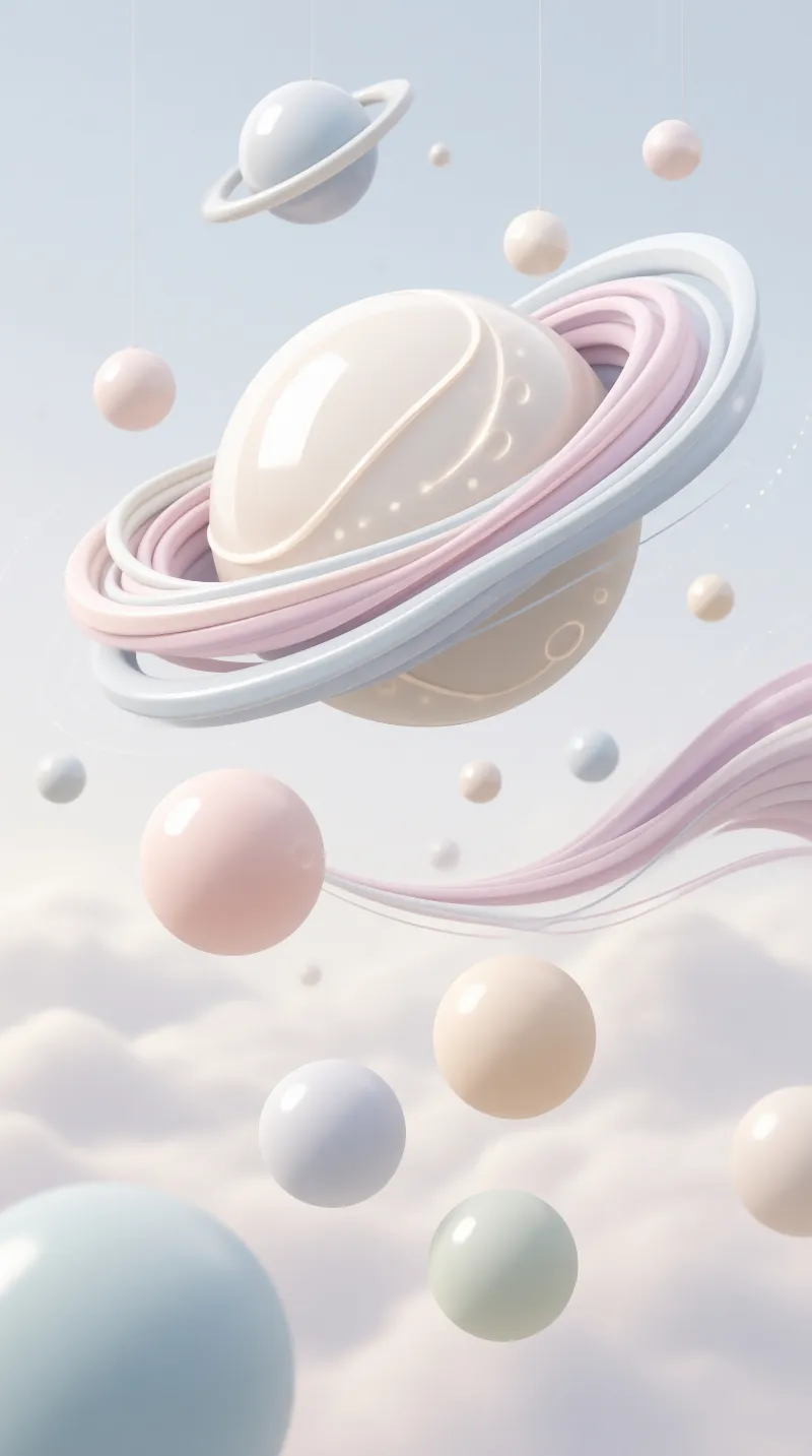 Pastel Floating Celestial Art