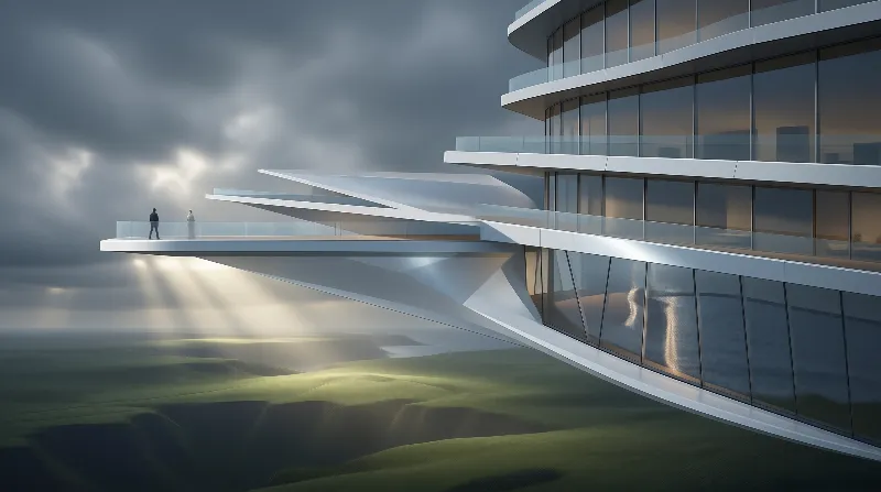 Futuristic Cantilevered Architecture