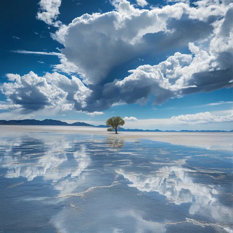 Lone Tree Sky Reflection