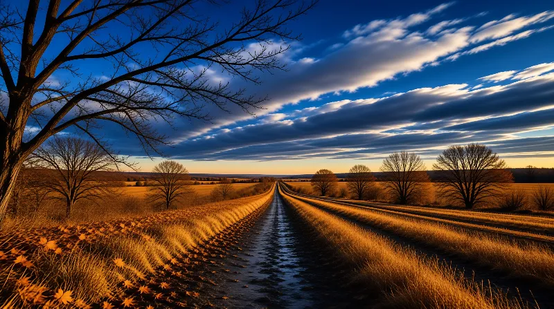 Country Road at Sunset